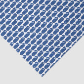 Witte achtergrond voor blauwe, preppy-walvis tissuepapier (Detail)