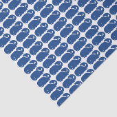 Witte achtergrond voor blauwe, preppy-walvis tissuepapier (Detail)