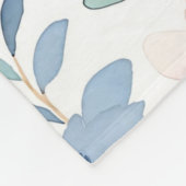 Witte achtergrond Waterverf bloemontwerp Fleece Deken (Hoek)
