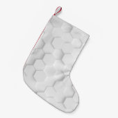 Witte achtergrondstructuur. 3d afbeelding, 3d ing. kleine kerstsok (Voorkant (Hangend))