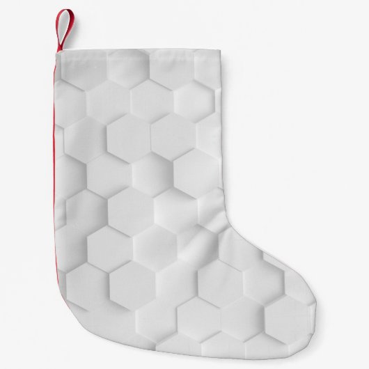 Witte achtergrondstructuur. 3d afbeelding, 3d ing. kleine kerstsok (Voorkant)
