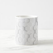 Witte achtergrondstructuur. 3d afbeelding, 3d ing. koffiemok (Center)