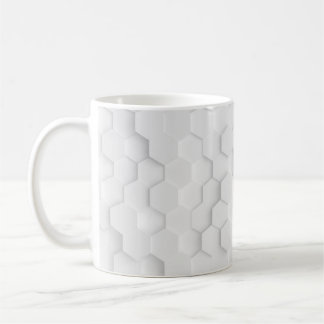 Witte achtergrondstructuur. 3d afbeelding, 3d ing. koffiemok
