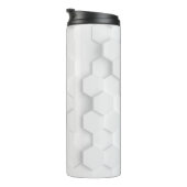 Witte achtergrondstructuur. 3d afbeelding, 3d ing. thermosbeker (Geroteerd rechts)
