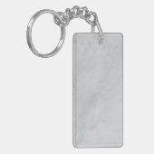 Witte acryl Sleutelhanger van marmer Stone (Voorkant Links)