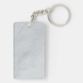 Witte acryl Sleutelhanger van marmer Stone (achterkant)