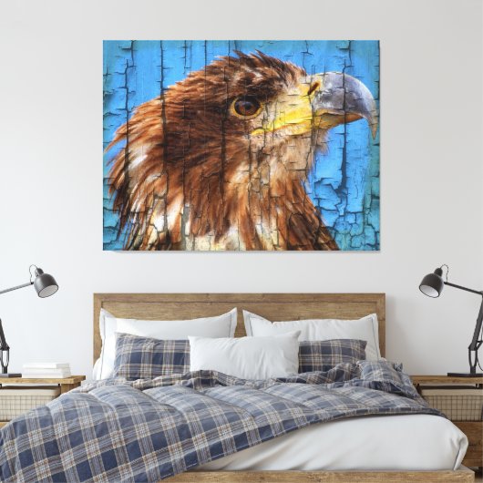 Witte adelaar canvas afdruk (Insitu (Slaapkamer))