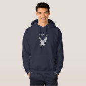 Witte adelaar met witte ATENEO op marinesblauwe ho Hoodie (Voorkant volledig)