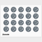 Witte adelaar ronde sticker (Vel)