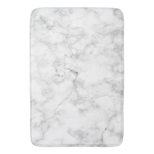 Witte aderen marmeren badmat (Voorkant Verticaal)