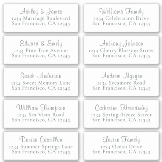  witte Adresetiketten Sticker (Voorkant)