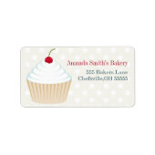 Witte Adresetiketten van cupcake Etiket (Voorkant)