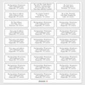 Witte Adresetiketten voor afzonderlijke mailing Sticker (Vel)