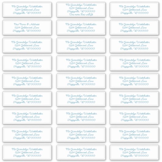 Witte Adresetiketten voor afzonderlijke mailing Sticker (Voorkant)