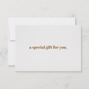 Witte afbeelding Plain Elegant Leather Kijk Gift