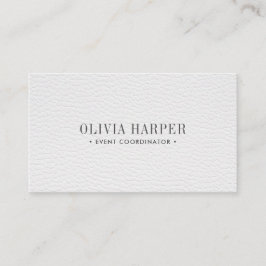 Witte afbeelding | Plain Elegant Leather Kijk Visitekaartje