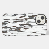 Witte afbladderende verf iPhone hoesje (Achterkant horizontaal)