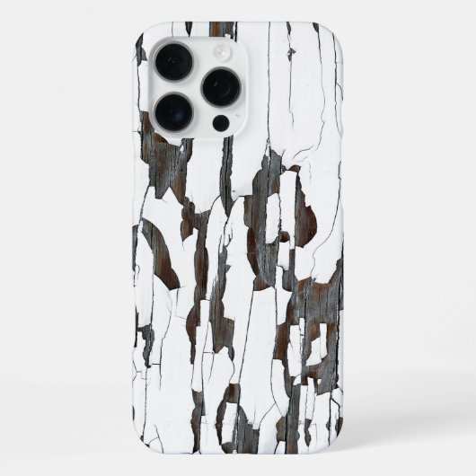 Witte afbladderende verf iPhone hoesje (Achterkant)