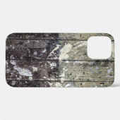 Witte afdruk op bruin hout Case-Mate iPhone case (Achterkant (horizontaal))