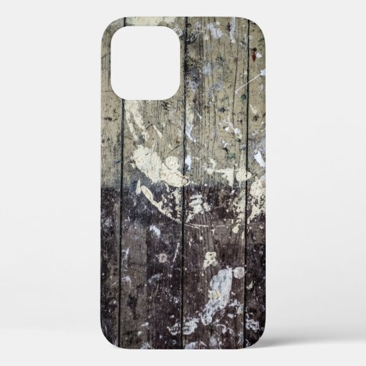 Witte afdruk op bruin hout Case-Mate iPhone case (Achterkant)