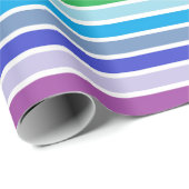 Witte afgebeelde brederspectrum regenboogstrips cadeaupapier (Rol Hoek)