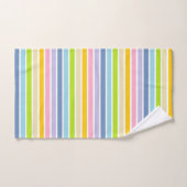 Witte afgedekte regenboogstrips bad handdoek (Handdoek)