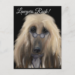 Witte Afghaanse windhond Briefkaart