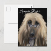 Witte Afghaanse windhond Briefkaart (Voorkant / Achterkant)