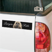 Witte Afghaanse windhond    Bumpersticker (Op Truck)