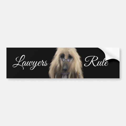 Witte Afghaanse windhond    Bumpersticker (Voorkant)