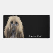 Witte Afghaanse windhond Bureaumat (Voorkant)