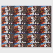 Witte Afghaanse windhond Cadeaupapier (Vlak)