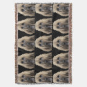 Witte Afghaanse windhond Deken (Voorkant Verticaal)