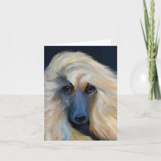 Witte Afghaanse windhond  Kaart (Voorkant)