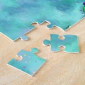 Witte Afghaanse windhond Legpuzzel (Zijkant)