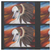 Witte Afghaanse windhond Stof (Close Up)