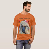 Witte Afghaanse windhond T-shirt (Voorkant volledig)