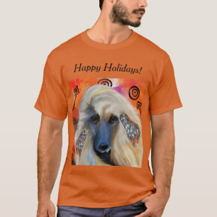 Witte Afghaanse windhond T-shirt