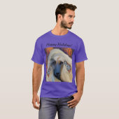 Witte Afghaanse windhond  T-shirt (Voorkant volledig)