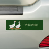 Witte Afrikaanse ganzen Bumpersticker (Op auto)