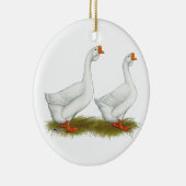 Witte Afrikaanse ganzen Keramisch Ornament (Rechts)