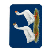 Witte Afrikaanse ganzen Magneet (Verticaal)