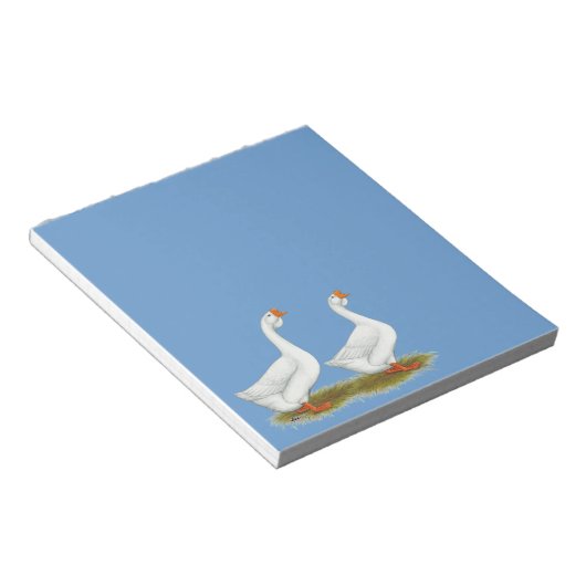 Witte Afrikaanse ganzen Notitieblok (Schuin)