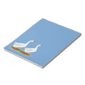 Witte Afrikaanse ganzen Notitieblok (Linkerzijde)