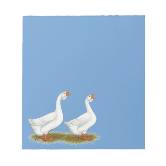 Witte Afrikaanse ganzen Notitieblok (Voorkant)