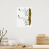 Witte Afrikaanse ganzen Poster (Keuken)