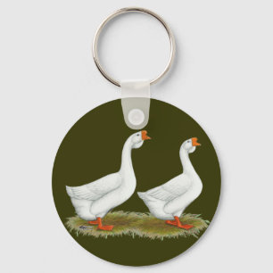 Witte Afrikaanse ganzen Sleutelhanger