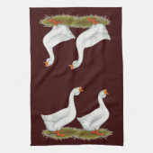 Witte Afrikaanse ganzen Theedoek (Verticaal)