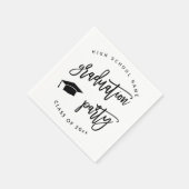 Witte afstudeerfeestklas cocktail servet (Hoek)