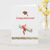 Witte Afstuderen Kaart (Gele Bloem)